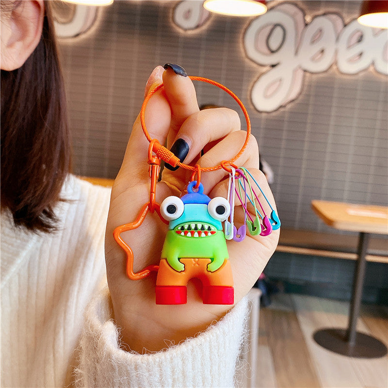 Wholesale PVC Little Monster Wrist Keychain